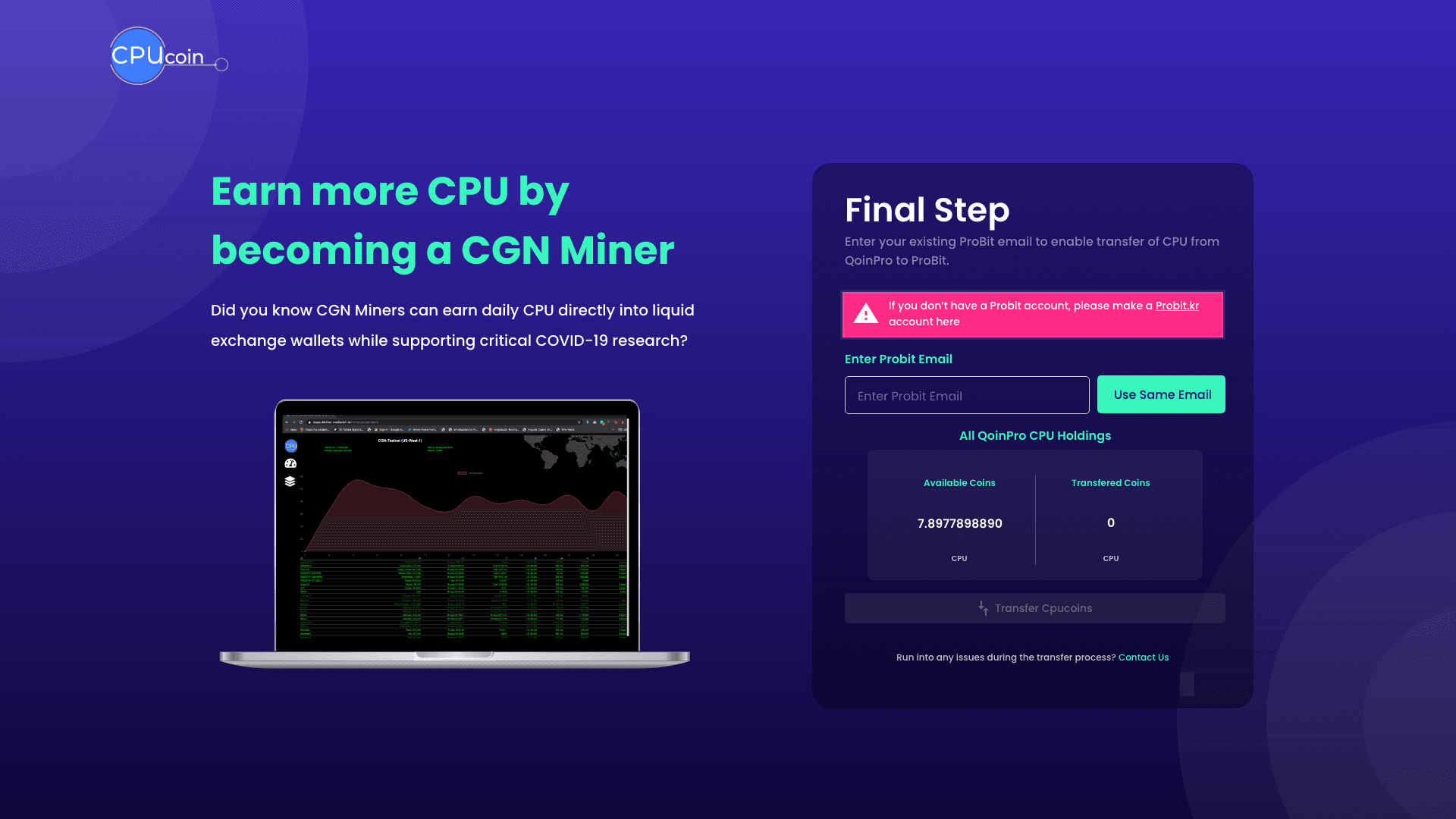 CPUcoin preview